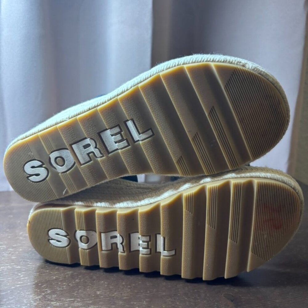 Sorel Navy Espadrille Wedge - Picture 3 of 9